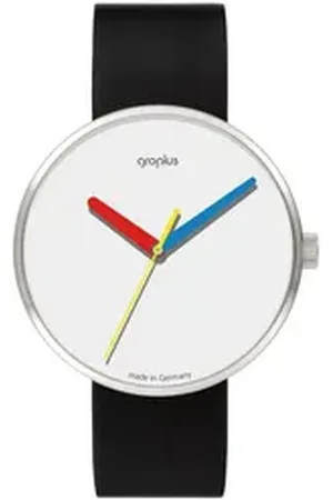 Walter Gropius Quarzuhr Made in Germany, Saphirglas, Forum Simplex - WG 017-01, Designeruhr, Lederarmband mit Easy-Release System, Edelstahlgehäuse