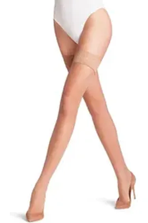 Falke FALKE Halterlose Feinstrümpfe Shelina (1-Paar) für alle Hauttypen braun II (9,5-10)