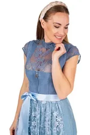 MARJO Dirndl Midi Dirndl 2tlg. - ISA - light denim 44