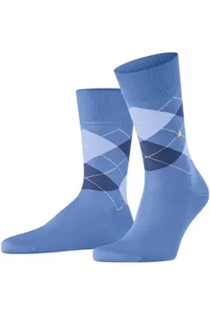 Burlington Socken Manchester (1-Paar) mit elegant schimmernder Baumwolle blau 40-46