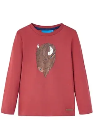 vidaXL Langarmshirt Kinder-Langarmshirt Dunkelrot 92 rot 92 (1,5-2 J)