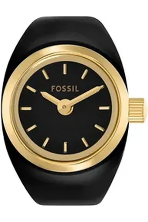 Fossil Uhrenring WATCH RING ES5413, Armbanduhr, Damenuhr, Edelstahlarmband, analog goldfarben