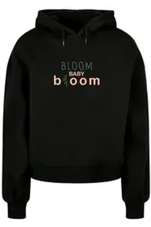 Merchcode Kapuzenpullover Damen Ladies Spring - Bloom baby Oversized Hoody (1-tlg) schwarz XL
