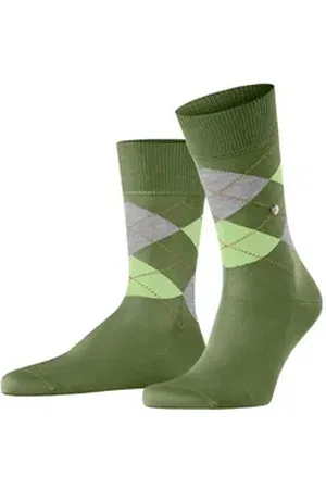 Burlington Socken Manchester (1-Paar) mit elegant schimmernder Baumwolle grün 40-46