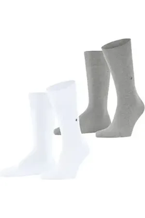 Burlington Socken Everyday 2-Pack (2-Paar) aus weicher gekämmter Baumwolle weiß