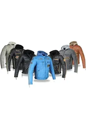 ALPHA Motorradjacke - /Freizeit Herren Lammlederjacke Bikerjacke Highway 11 (Abnehmbares Innenfutter und Kapuze, (NEUE VERSION 2025) Aus weichem Lammleder, inkl. einsetzbarer Protektoren blau 4XL