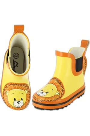 Beck Kleinkinder Gummistiefel Little Lion Gummistiefel (wasserdichter Kurzstiefel aus Naturkautschuk) herausnehmbare Innensohle, für trockene Füße bei Regenwetter gelb 27 EU