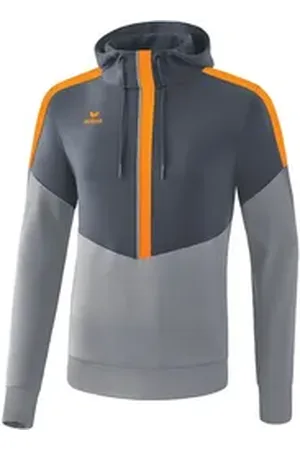 Erima Trainingsjacke Squad Kapuzensweat grau|orange S