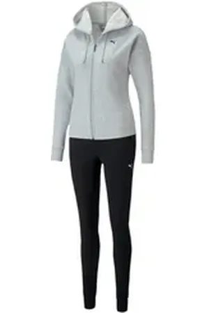 PUMA Trainingsanzug Damen Sweatanzug Classic Hd. Sweat Suit FL cl 583655 grau S