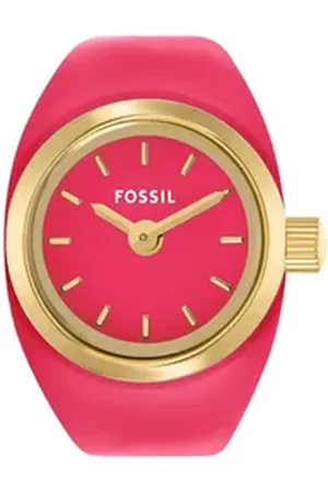 Fossil Uhrenring WATCH RING ES5414, Armbanduhr, Damenuhr, Edelstahlarmband, analog goldfarben