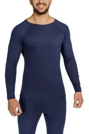 Normani Thermounterhemd Herren Thermounterwäsche Langarm-Shirt Ivvavik Laufunterhemd Thermohemd Funktionsunterwäsche Quick-Dry Skiunterhemd blau S