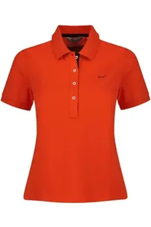 GANT Poloshirt Damen Poloshirt Regular Fit (1-tlg) orange XXXL