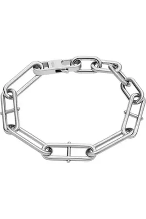 Fossil Armband Damen-Armband Edelstahl, HERITAGE silberfarben
