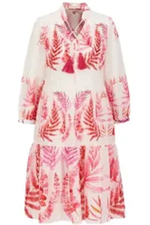 Kate Storm Sommerkleid Damen Kleid mit Print (1-tlg) rot 44