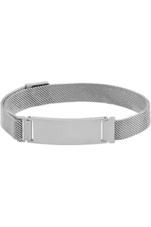 Akzent Edelstahlarmband Benicio Edelstahl-Mesharmband, 27,5 cm, silberfarben (Einzeln) silberfarben