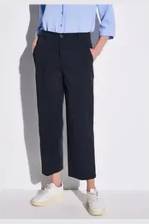 Street one Chinohose aus Baumwolle mit Stretchanteil blau 34