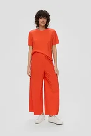 QS by s.Oliver 3/4-Hose Regular: Plissierte Culottes aus Jersey 48