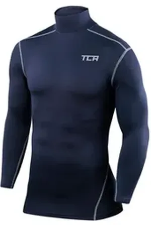 TCA Funktionsshirt Jungen Kompressions Thermoshirt, Dunkelblau, 152 (1-tlg) blau 10-12 Jahre