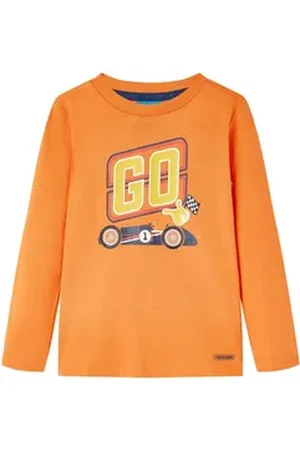 vidaXL Langarmshirt Kinder-Langarmshirt Dunkelorange 92 orange 92 (1,5-2 J)