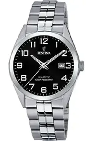 Festina Quarzuhr Herren-Uhr Klassik Analog Quarz Edelstahl-Armband F20437/4