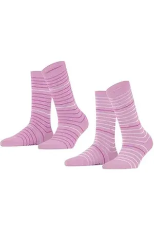 Falke Esprit Socken Fine Stripe 2-Pack (2-Paar) aus Biobaumwolle rot 35-38