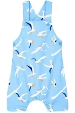 Petit Bateau Latzhose kurze Latzhose farbenfrohe hellblau Möven 12