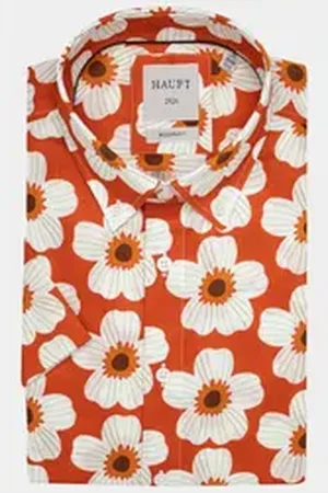 Haupt Kurzarmhemd rot 3XL