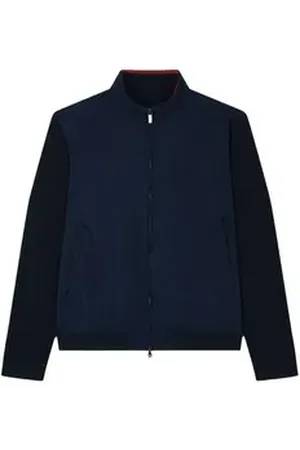 Paul & Shark Strickjacke Herren Strickjacke HYBRID (1-tlg) blau