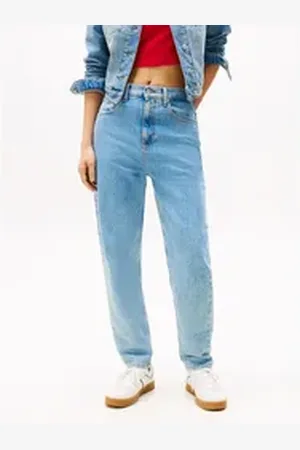 Tommy Hilfiger Tapered-fit-Jeans High waist - Mom-Jeans Tapered blau 24