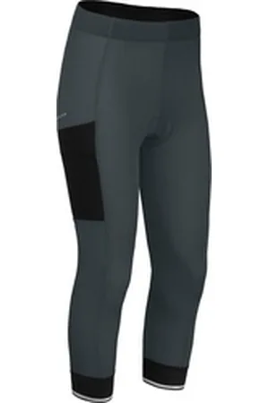 Bergson Fahrradhose SUNDRA COMFORT Capri (mit Sitzpolster) Damen 3/4 Radhose, bielastisch, tight, Normalgrößen, dunkel grau grau 34