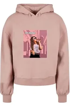 Merchcode Kapuzenpullover Damen (1-tlg) rosa XS