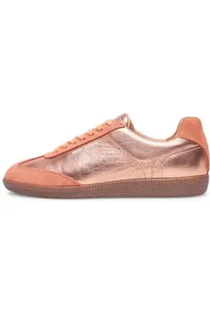 Henry Stevens Sophia TIS Damensneaker Sneaker Halbschuh Leder handgefertigt, sportlicher Freizeitschuh Damen orange 36 EU