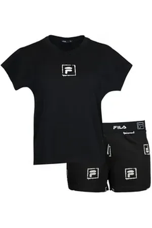 Fila Pyjama (Set, 2 tlg) mit auffälligem Logodruck schwarz L