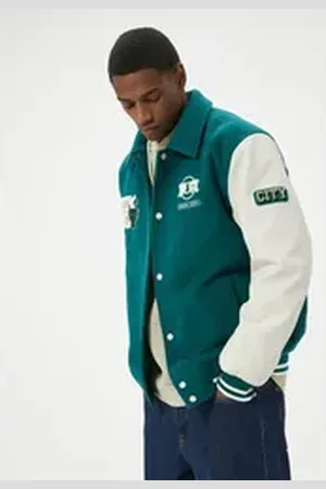 Koton Collegejacke Slim Klassisch grün L