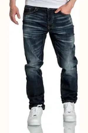 amaci Straight-Jeans KANSAS Regular Fit Destroyed Jeans blau W31/L32