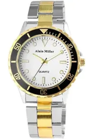 Alain Miller Quarzuhr AM0002 Herrenuhr mit Edelstahlarmband, Herrenuhr Edelstahl