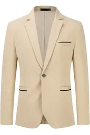 Allthemen Sakko Herren sportliches Casualsakko aus Stretsch Stoff braun 56