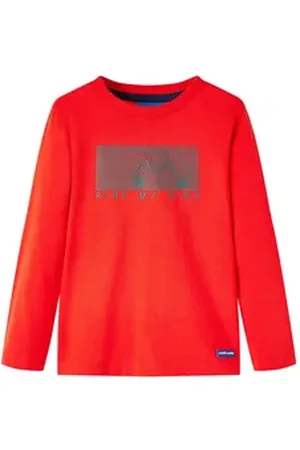 vidaXL Langarmshirt Kinder-Langarmshirt Rot 128 rot 128 (7-8 J)