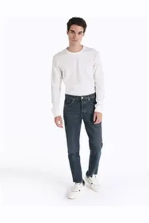 Colins Stretch-Jeans Loose Straight Fit Mittlere Taille Gerades Bein Dunkle Herrenje 29-30