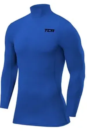 TCA Funktionsshirt Jungen Kompressions Thermoshirt, Blau, 8-10 Jahre (1-tlg) blau 8-10 Jahre