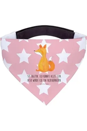 Mr. & Mrs. Panda Hundefliege Einhorn Fuchs - Rot Pastell - Geschenk, große Hunde, Foxycorn, Unicor, Polyester rot L | 33 cm x 33 cm