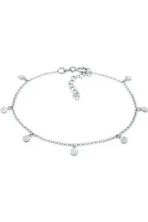 Elli Armband Plättchen Coin Rund Matt Struktur 925 Silber silberfarben