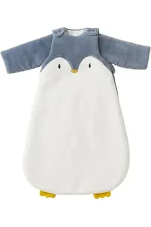Vertbaudet Babyschlafsack Baby Winterschlafsack PINGUIN, Ärmel abnehmbar, Winterschlafsack, 3 TOG blau|weiß