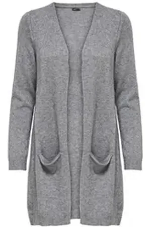 ONLY Cardigan Damen Cardigan QUEEN (1-tlg) grau M