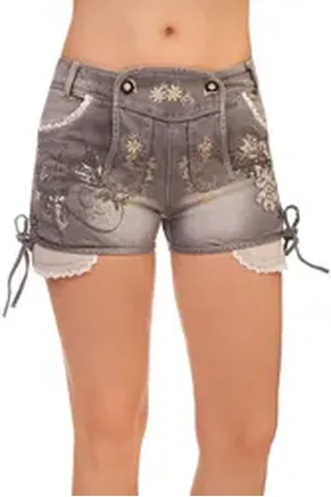 KRÜGER Krüger Madl Trachtenjeans Trachtenjeans Damen - KIRSTIN - hellgrau grau 32