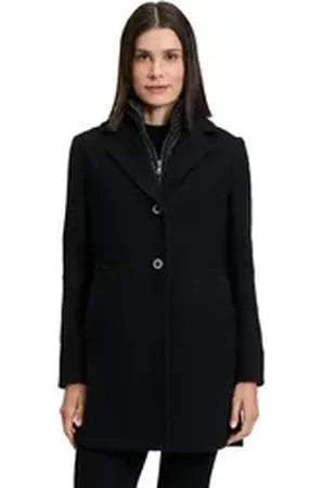 gil-bret Wolljacke Wollmantel mit abnehmbarem Westenteil schwarz 40