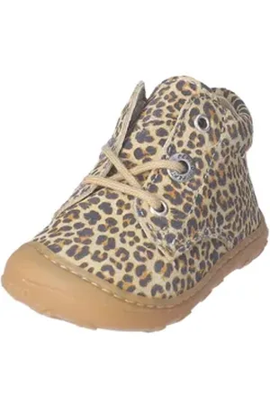 Pepino By RICOSTA DOTS WMS: Mittel Lauflernschuh, Schnürschuh m. WMS-System, Leder,Print, Größenschablone zum Download braun 24 EU