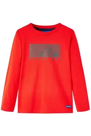 vidaXL Langarmshirt Kinder-Langarmshirt Rot 92 rot 92 (1,5-2 J)
