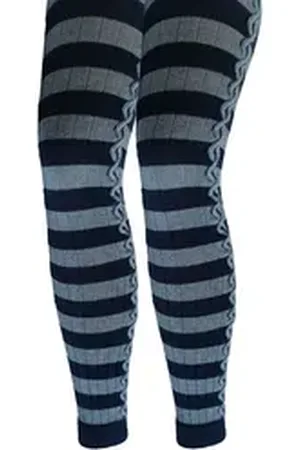 Hudson Leggings mit Rippenmuster und Zöpfen (Packung, 1-tlg., 1er-Pack) aus hautfreundlicher Baumwolle blau 40-42 (M)(2)