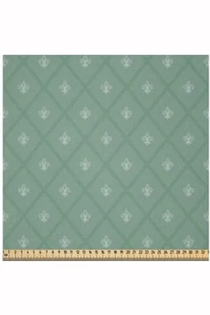 Abakuhaus Stoff DIY Bastler Stoff für Dekorationszwecke, Fleur De Lis Retro königlichen Lilien 230 cm x 300 cm